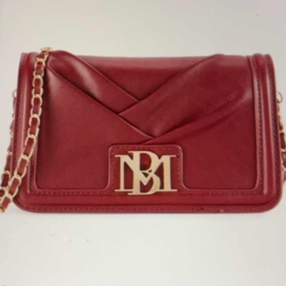 Badgley Mischka Pleated Crossbody Bag